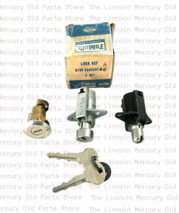 Cylinder and Lock Set with Keys Door, Trunk & Glove Box- Glovebox NOS